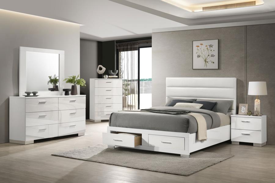 Queen Storage Bed Wh
