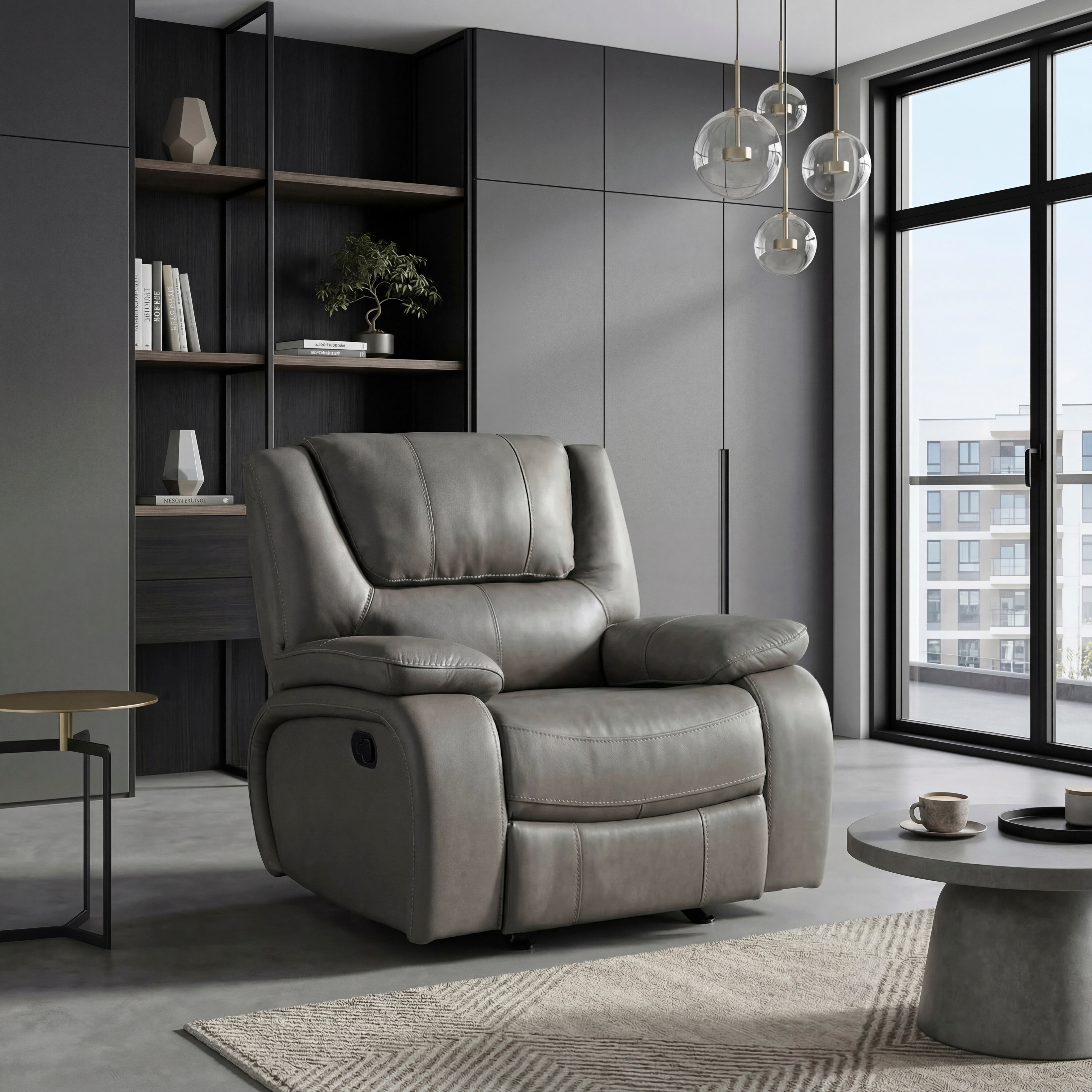 Leather Glider Recli