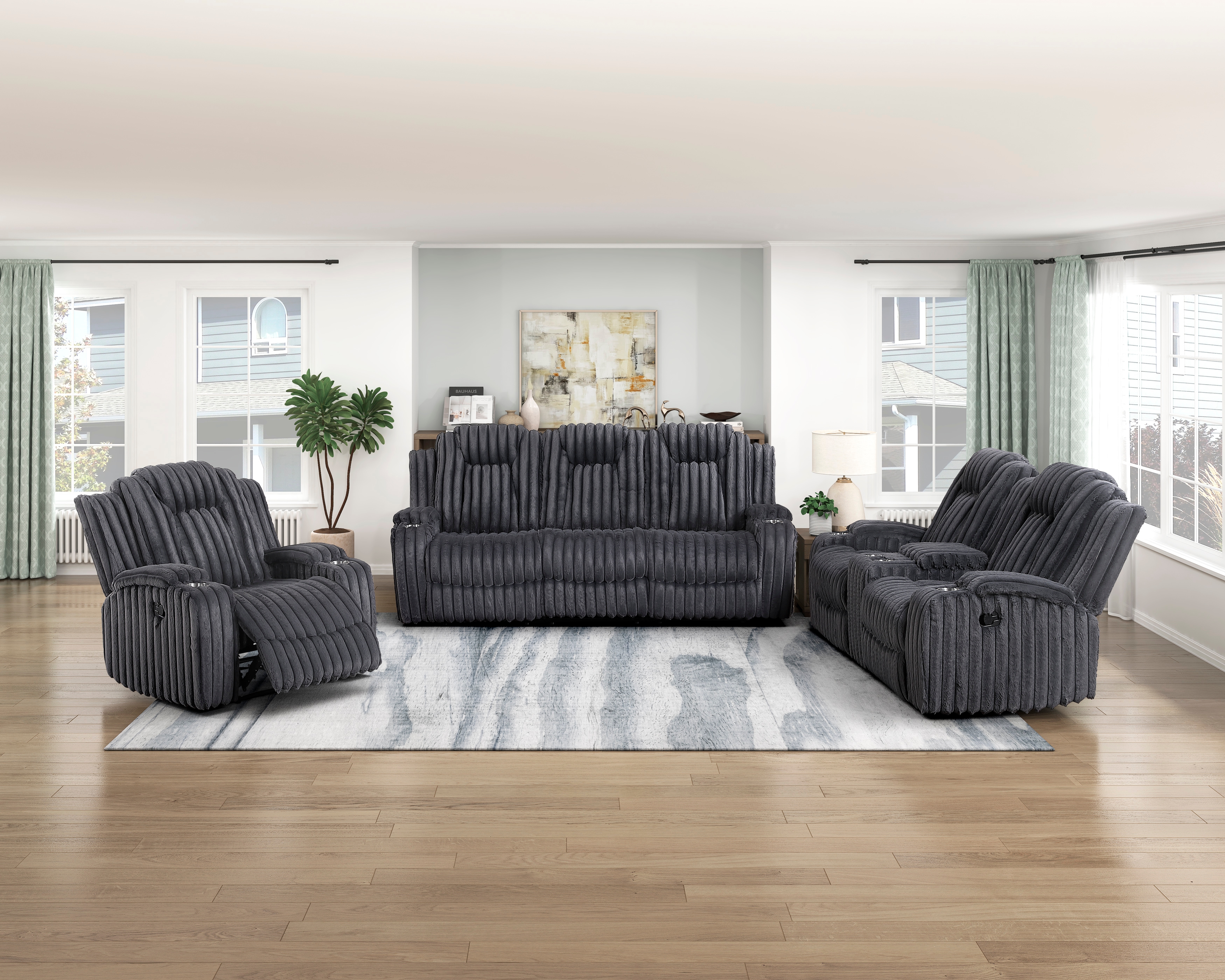 Dark Gray Corduroy D