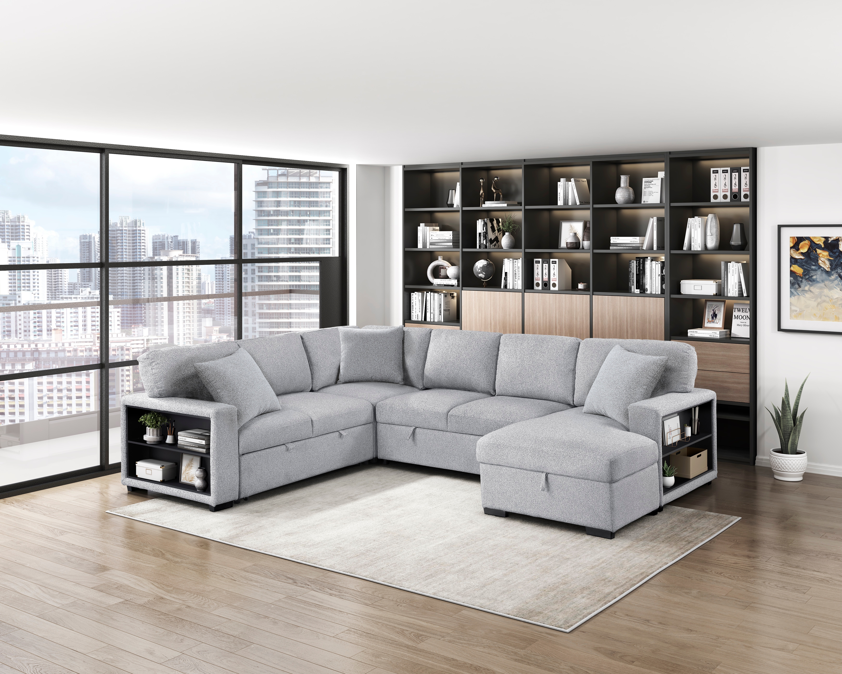 Sectional Sofa Bed W